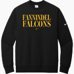 Fannindel Falcons <span class="pdp-name-mascot">Fannindel Falcons</span> Nike Men's Club Fleece Sleeve Swoosh Crewneck Sweatshirt Front Thumbnail