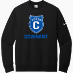 Covenant Scots Nike Men's Club Fleece Sleeve Swoosh Crewneck Sweatshirt Front Thumbnail