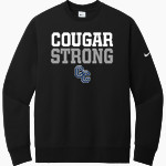Columbia Cougars <span class="pdp-name-mascot">Columbia Cougars</span> Nike Men's Club Fleece Sleeve Swoosh Crewneck Sweatshirt Front Thumbnail