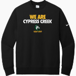 Cypress Creek Coyotes <span class="pdp-name-mascot">Cypress Creek Coyotes</span> Nike Men's Club Fleece Sleeve Swoosh Crewneck Sweatshirt Front Thumbnail