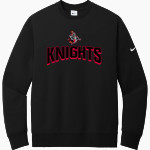 Lake Travis Knights <span class="pdp-name-mascot">Lake Travis Knights</span> Nike Men's Club Fleece Sleeve Swoosh Crewneck Sweatshirt Front Thumbnail