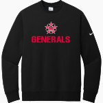 MACARTHUR HIGH SCHOOL GENERALS <span class="pdp-name-mascot">MACARTHUR GENERALS</span> Nike Men's Club Fleece Sleeve Swoosh Crewneck Sweatshirt Front Thumbnail