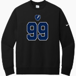 Manhattan Christian Thunder <span class="pdp-name-mascot">Manhattan Christian Thunder</span> Nike Men's Club Fleece Sleeve Swoosh Crewneck Sweatshirt Front Thumbnail