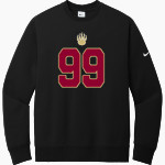 MISSION HILLS HIGH SCHOOL GRIZZLIES <span class="pdp-name-mascot">MISSION HILLS GRIZZLIES</span> Nike Men's Club Fleece Sleeve Swoosh Crewneck Sweatshirt Front Thumbnail