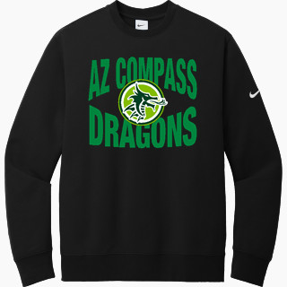 Nike Men's Club Fleece Sleeve Swoosh Crewneck Sweatshirt