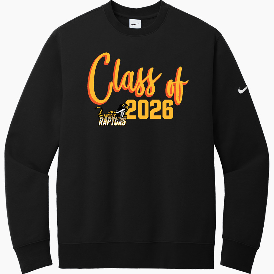 Ridge View Raptors <span class="pdp-name-mascot">Ridge View Raptors</span> Nike Men's Club Fleece Sleeve Swoosh Crewneck Sweatshirt