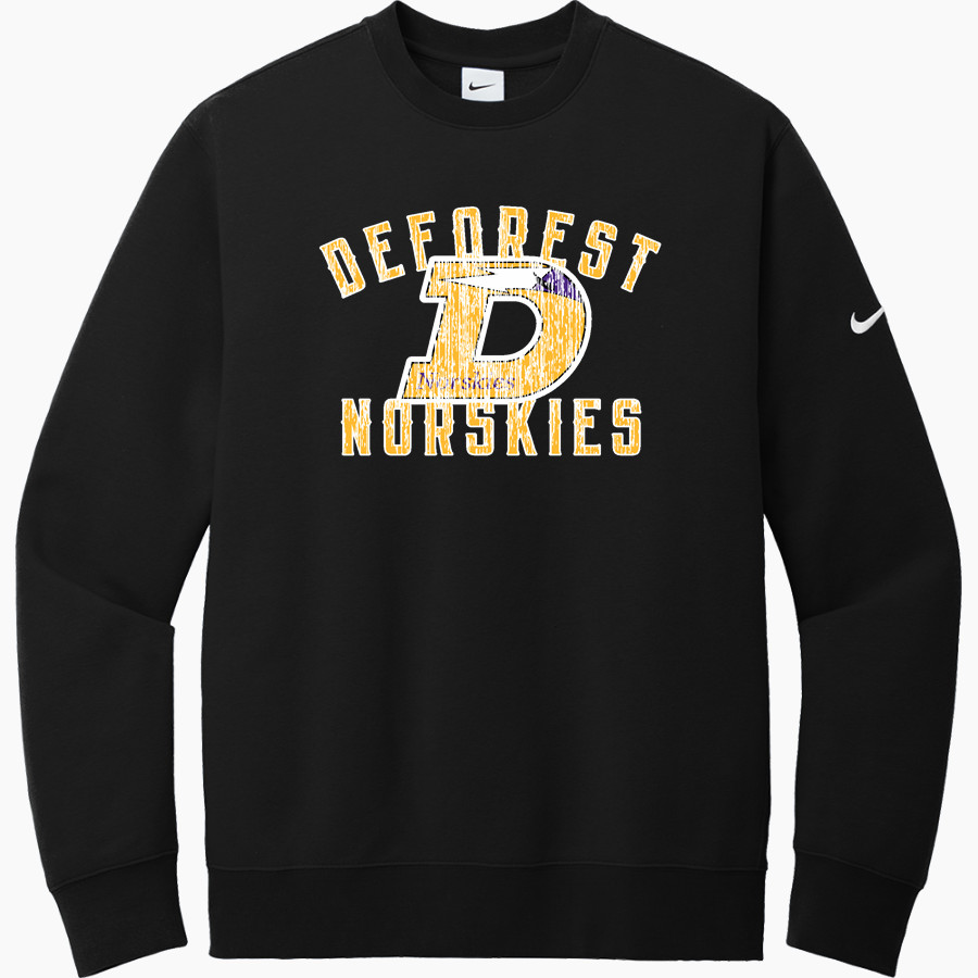 DEFOREST HIGH SCHOOL NORSKIES Nike Men's Club Fleece Sleeve Swoosh Crewneck Sweatshirt