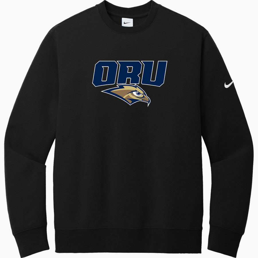 Oral Roberts Golden Eagles <span class="pdp-name-mascot">Oral Roberts Golden Eagles</span> Nike Men's Club Fleece Sleeve Swoosh Crewneck Sweatshirt