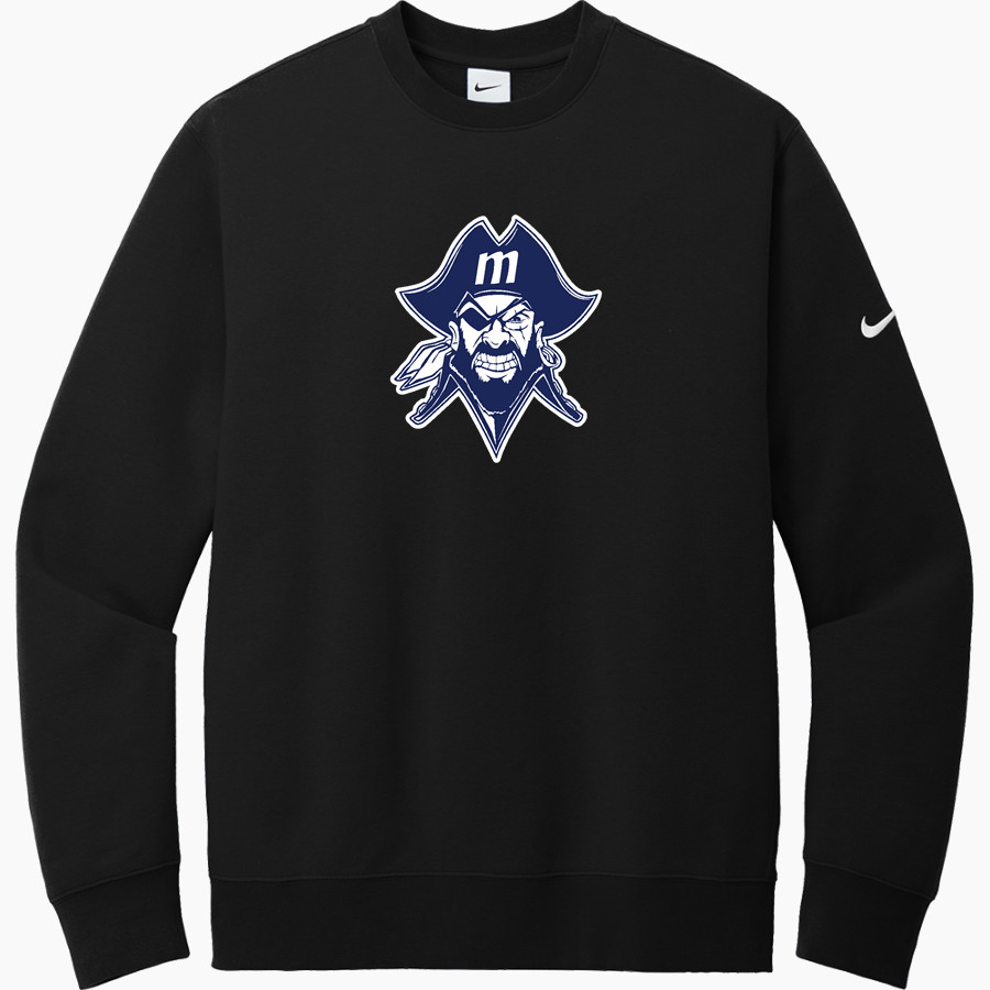 Modesto Junior College Pirates Nike Men's Club Fleece Sleeve Swoosh Crewneck Sweatshirt