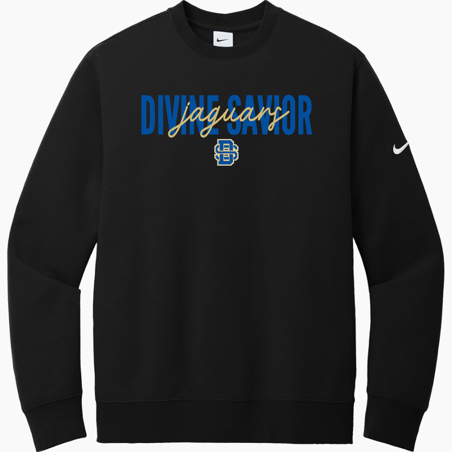 Divine Savior Academy Jaguars <span class="pdp-name-mascot">Divine Savior Academy Jaguars</span> Nike Men's Club Fleece Sleeve Swoosh Crewneck Sweatshirt