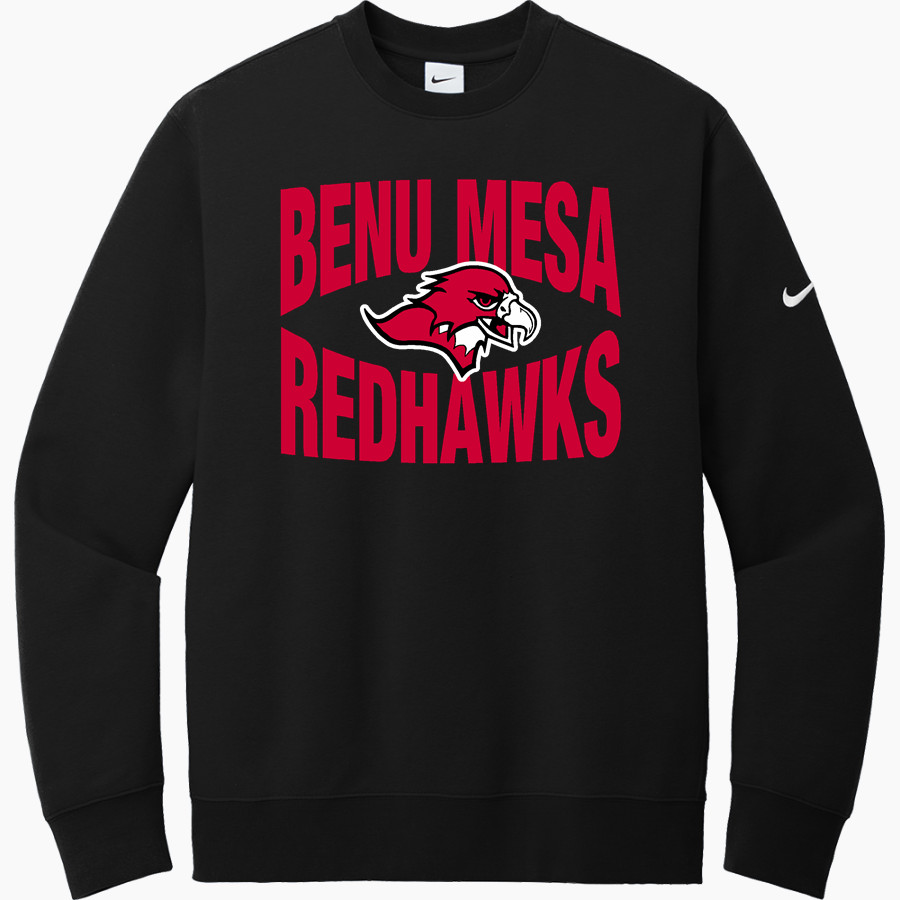 Benedictine University Mesa Redhawks <span class="pdp-name-mascot">Benedictine University Redhawks</span> Nike Men's Club Fleece Sleeve Swoosh Crewneck Sweatshirt