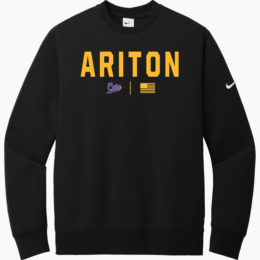 Ariton Purple Cats <span class="pdp-name-mascot">Ariton Purple Cats</span> Nike Men's Club Fleece Sleeve Swoosh Crewneck Sweatshirt
