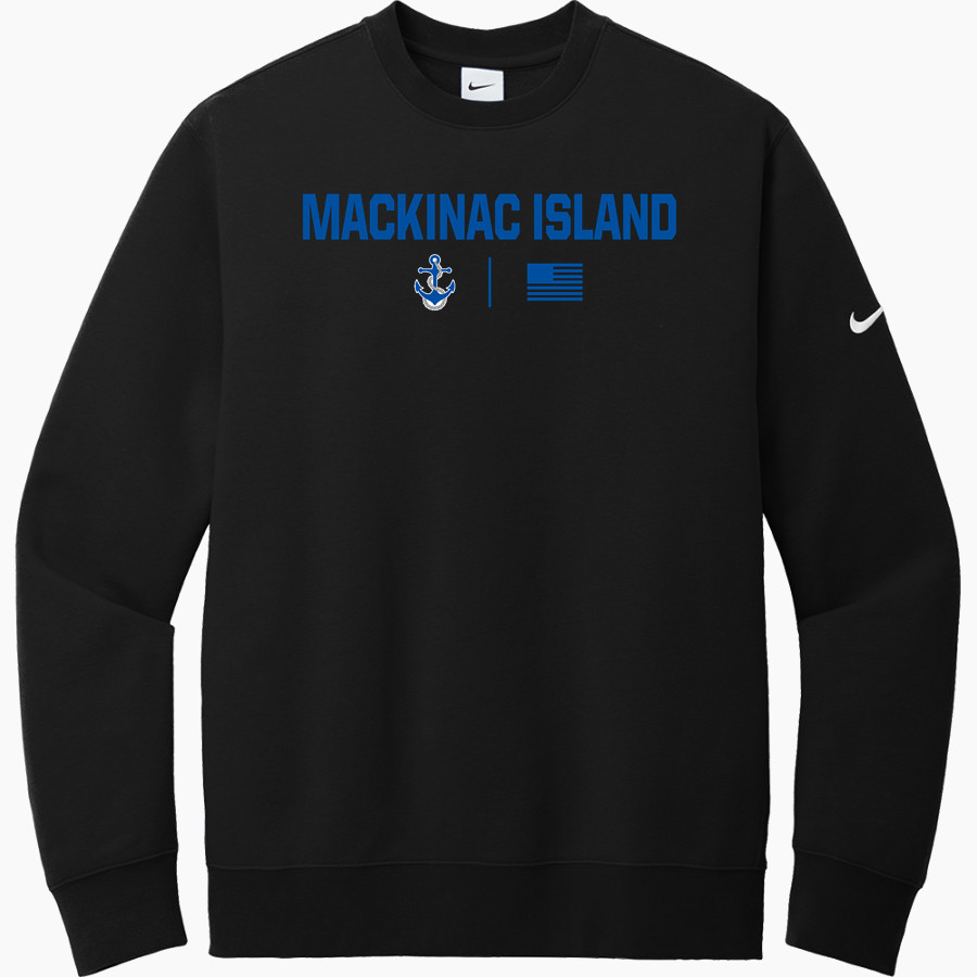 Mackinac Island Lakers <span class="pdp-name-mascot">Mackinac Island Lakers</span> Nike Men's Club Fleece Sleeve Swoosh Crewneck Sweatshirt