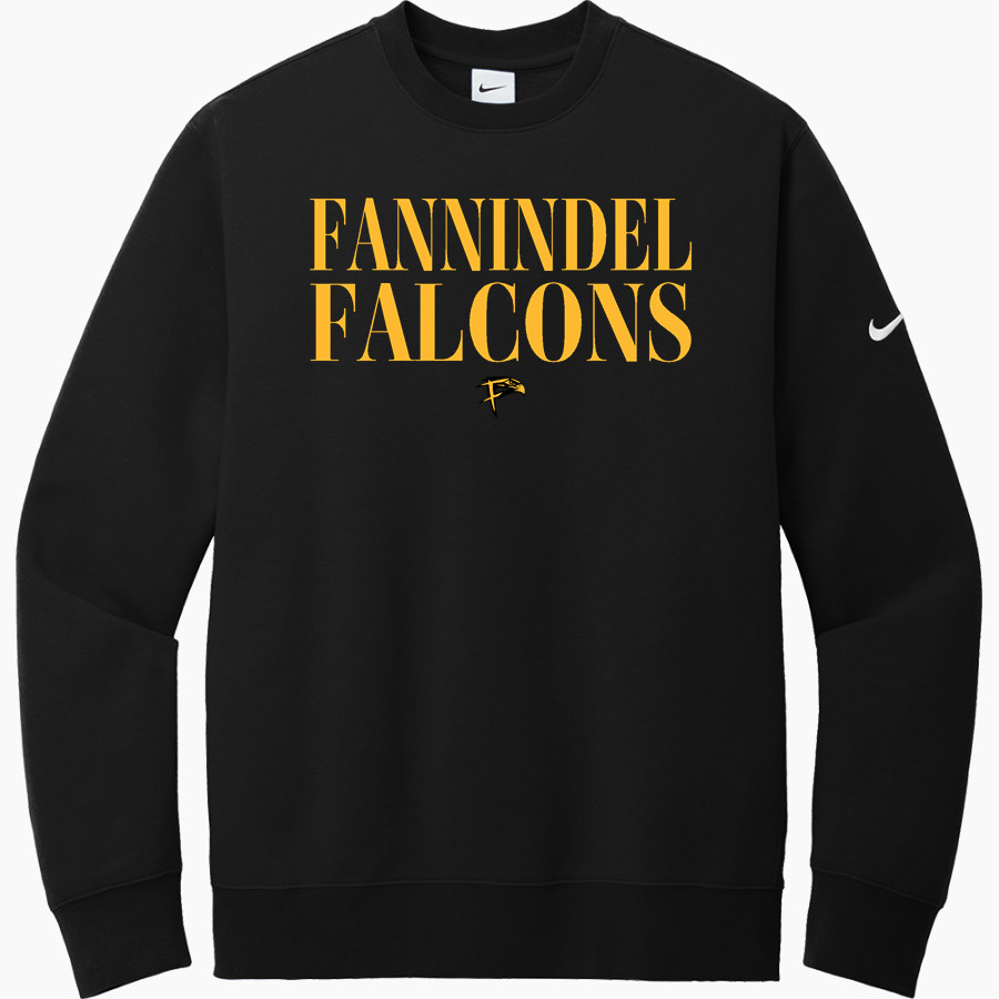 Fannindel Falcons <span class="pdp-name-mascot">Fannindel Falcons</span> Nike Men's Club Fleece Sleeve Swoosh Crewneck Sweatshirt