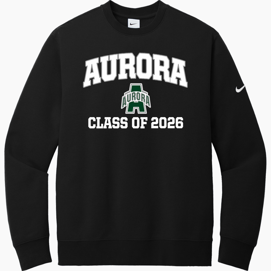 AURORA HIGH SCHOOL GREENMEN <span class="pdp-name-mascot">AURORA GREENMEN</span> Nike Men's Club Fleece Sleeve Swoosh Crewneck Sweatshirt