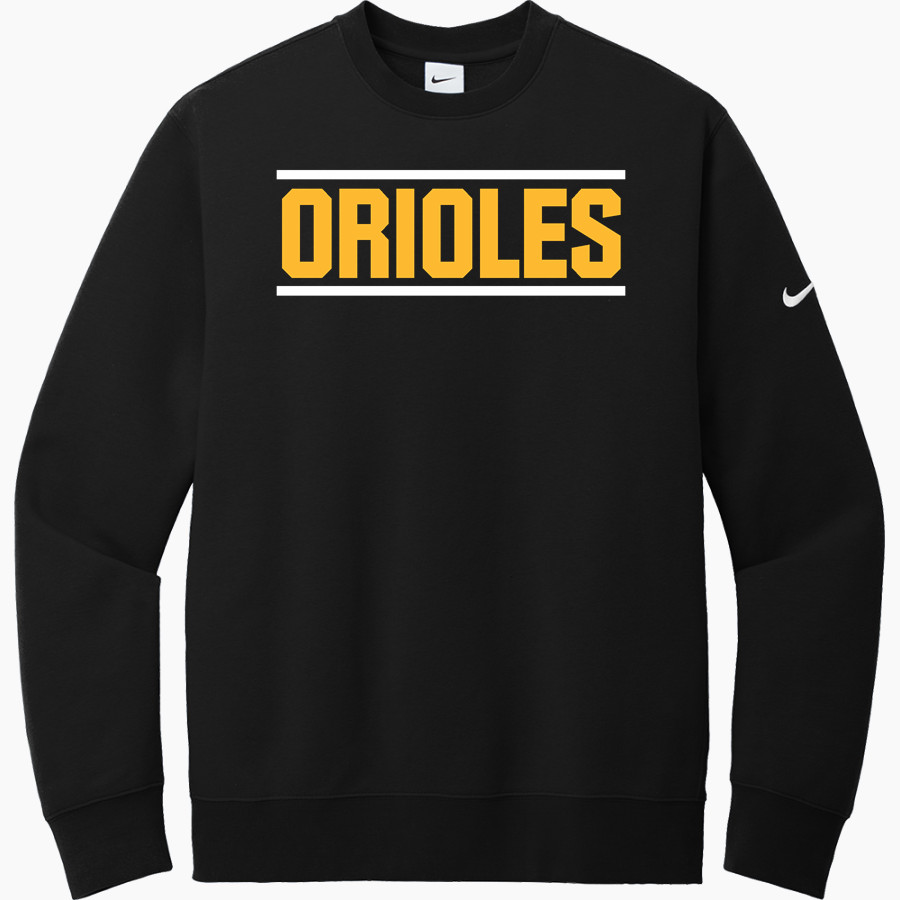 Avon Orioles <span class="pdp-name-mascot">Avon Orioles</span> Nike Men's Club Fleece Sleeve Swoosh Crewneck Sweatshirt