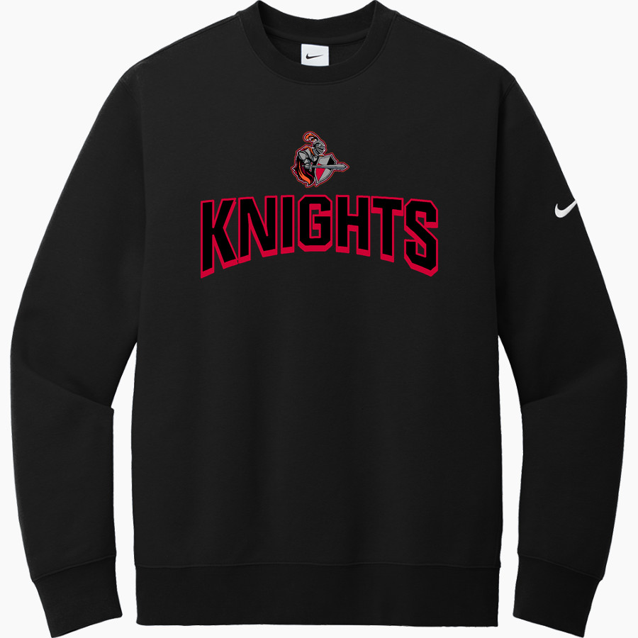 Lake Travis Knights <span class="pdp-name-mascot">Lake Travis Knights</span> Nike Men's Club Fleece Sleeve Swoosh Crewneck Sweatshirt