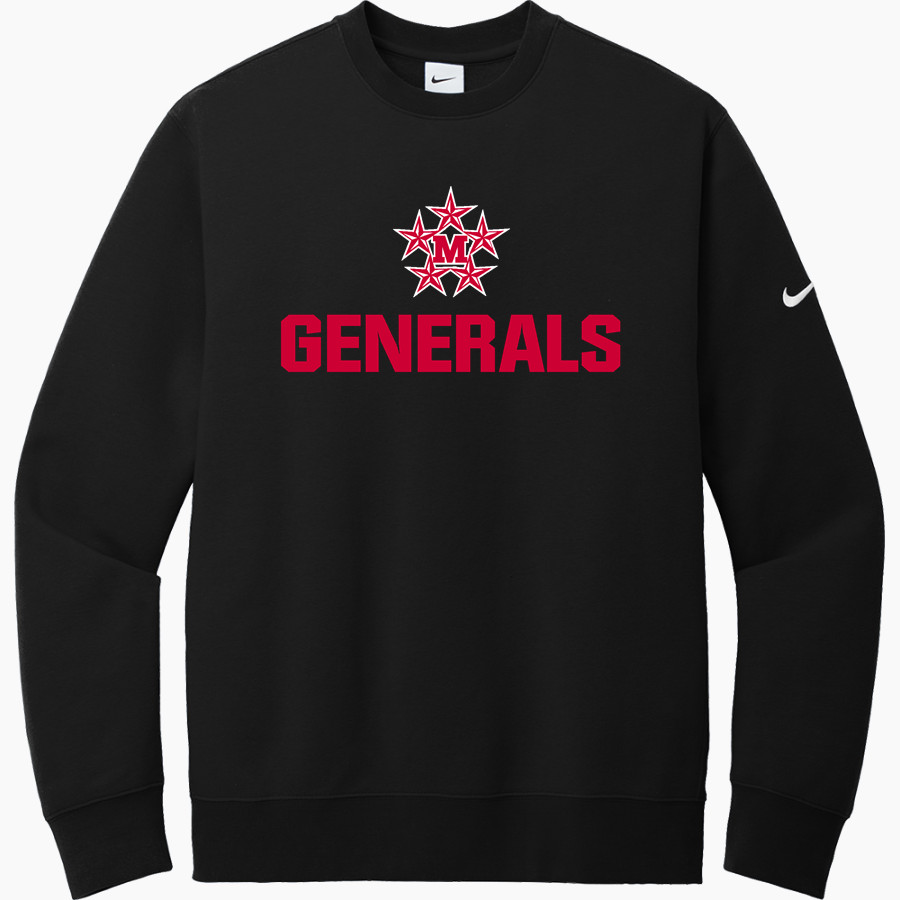 MACARTHUR HIGH SCHOOL GENERALS <span class="pdp-name-mascot">MACARTHUR GENERALS</span> Nike Men's Club Fleece Sleeve Swoosh Crewneck Sweatshirt