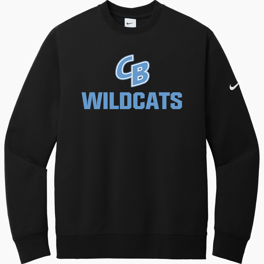 Cedar Bluffs Wildcats <span class="pdp-name-mascot">Cedar Bluffs Wildcats</span> Nike Men's Club Fleece Sleeve Swoosh Crewneck Sweatshirt