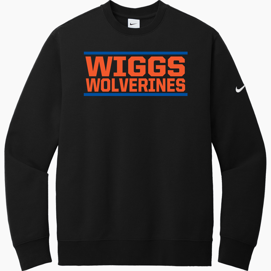 Wiggs Wolverines <span class="pdp-name-mascot">Wiggs Wolverines</span> Nike Men's Club Fleece Sleeve Swoosh Crewneck Sweatshirt
