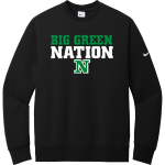 Naples Big Green <span class="pdp-name-mascot">Naples Big Green</span> Nike Men's Club Fleece Sleeve Swoosh Crewneck Sweatshirt Front Thumbnail