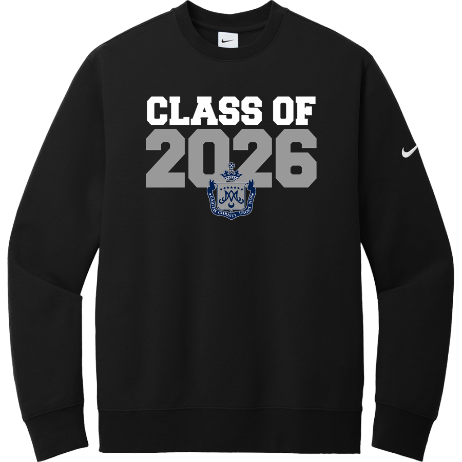 Our Lady of Fatima Falcons <span class="pdp-name-mascot">Our Lady of Fatima Parish School Falcons</span> Nike Men's Club Fleece Sleeve Swoosh Crewneck Sweatshirt