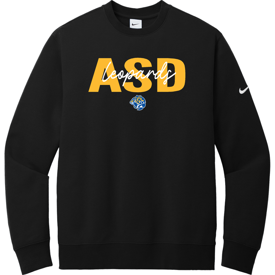 ASD Leopards <span class="pdp-name-mascot">ASD Leopards</span> Nike Men's Club Fleece Sleeve Swoosh Crewneck Sweatshirt
