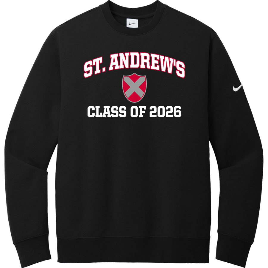 ST. ANDREW'S SCHOOL SAINTS <span class="pdp-name-mascot">ST. ANDREW'S SAINTS</span> Nike Men's Club Fleece Sleeve Swoosh Crewneck Sweatshirt