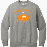Flatirons Bison <span class="pdp-name-mascot">Flatirons Bison</span> Nike Men's Club Fleece Sleeve Swoosh Crewneck Sweatshirt Front Thumbnail
