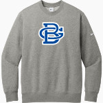 Boone Grove Wolves <span class="pdp-name-mascot">Boone Grove Wolves</span> Nike Men's Club Fleece Sleeve Swoosh Crewneck Sweatshirt Front Thumbnail