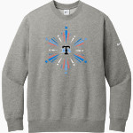 Blue Thunder Blue Thunder <span class="pdp-name-mascot">Blue Thunder</span> Nike Men's Club Fleece Sleeve Swoosh Crewneck Sweatshirt Front Thumbnail