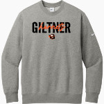 Giltner Hornets <span class="pdp-name-mascot">Giltner Hornets</span> Nike Men's Club Fleece Sleeve Swoosh Crewneck Sweatshirt Front Thumbnail