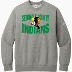 SEMINOLE COUNTY HIGH SCHOOL INDIANS Nike Men's Club Fleece Sleeve Swoosh Crewneck Sweatshirt Front Thumbnail