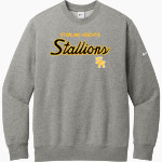 STERLING HEIGHTS HIGH SCHOOL STALLIONS <span class="pdp-name-mascot">STERLING HEIGHTS STALLIONS</span> Nike Men's Club Fleece Sleeve Swoosh Crewneck Sweatshirt Front Thumbnail
