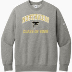 Northview Falcons <span class="pdp-name-mascot">Northview Middle School Falcons</span> Nike Men's Club Fleece Sleeve Swoosh Crewneck Sweatshirt Front Thumbnail