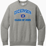 DICKINSON HIGH SCHOOL GATORS <span class="pdp-name-mascot">DICKINSON GATORS</span> Nike Men's Club Fleece Sleeve Swoosh Crewneck Sweatshirt Front Thumbnail