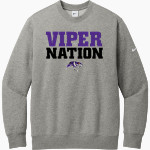 SPACE COAST HIGH SCHOOL VIPERS <span class="pdp-name-mascot">SPACE COAST VIPERS</span> Nike Men's Club Fleece Sleeve Swoosh Crewneck Sweatshirt Front Thumbnail