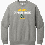 Cypress Creek Coyotes Nike Men's Club Fleece Sleeve Swoosh Crewneck Sweatshirt Front Thumbnail