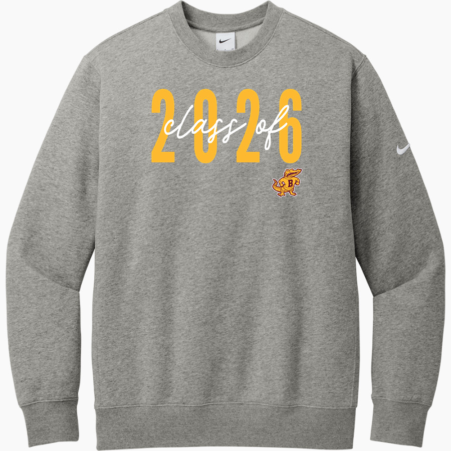 BAKER HIGH SCHOOL GATORS <span class="pdp-name-mascot">BAKER GATORS</span> Nike Men's Club Fleece Sleeve Swoosh Crewneck Sweatshirt