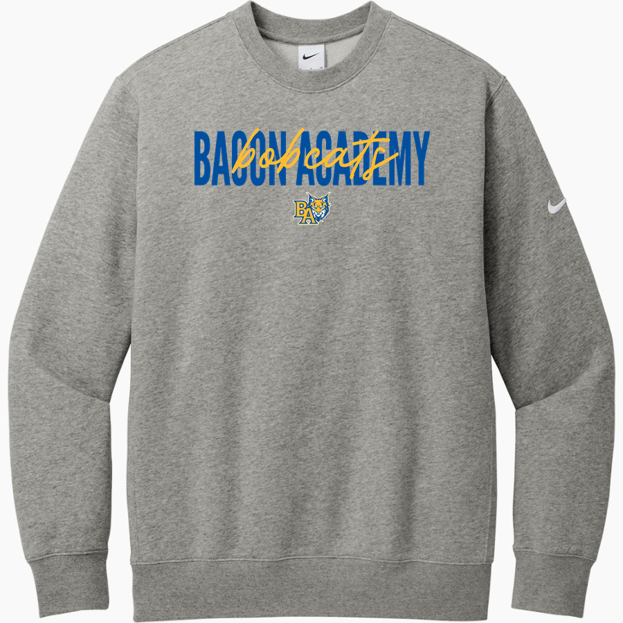 BACON ACADEMY BOBCATS <span class="pdp-name-mascot">BACON ACADEMY BOBCATS</span> Nike Men's Club Fleece Sleeve Swoosh Crewneck Sweatshirt