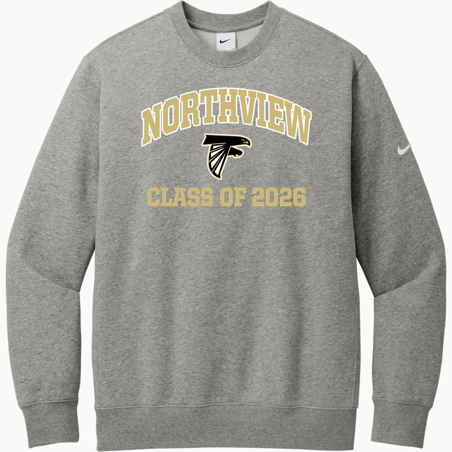 Northview Falcons <span class="pdp-name-mascot">Northview Middle School Falcons</span> Nike Men's Club Fleece Sleeve Swoosh Crewneck Sweatshirt