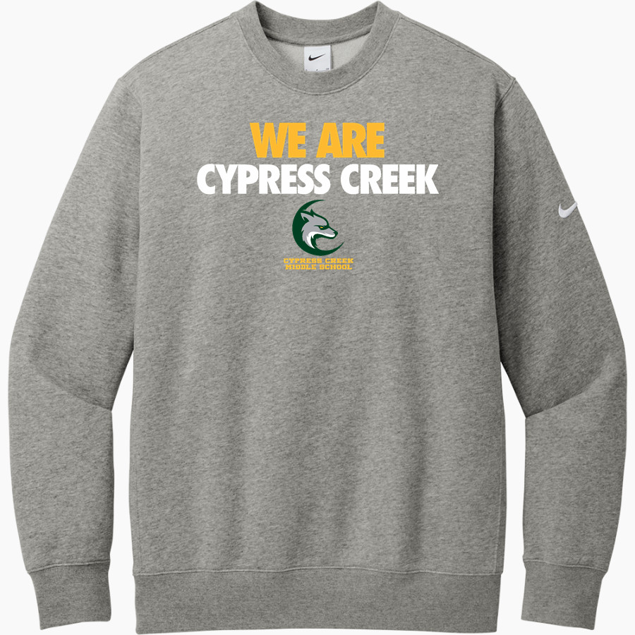 Cypress Creek Coyotes Nike Men's Club Fleece Sleeve Swoosh Crewneck Sweatshirt