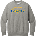 John F. Kennedy Cougars <span class="pdp-name-mascot">John F. Kennedy Cougars</span> Nike Men's Club Fleece Sleeve Swoosh Crewneck Sweatshirt Front Thumbnail