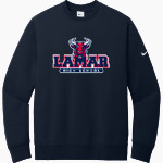 LAMAR HIGH SCHOOL TEXANS Nike Men's Club Fleece Sleeve Swoosh Crewneck Sweatshirt Front Thumbnail