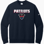 Germantown Academy Patriots Nike Men's Club Fleece Sleeve Swoosh Crewneck Sweatshirt Front Thumbnail