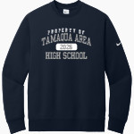 TAMAQUA AREA HIGH SCHOOL BLUE RAIDERS <span class="pdp-name-mascot">TAMAQUA AREA BLUE RAIDERS</span> Nike Men's Club Fleece Sleeve Swoosh Crewneck Sweatshirt Front Thumbnail