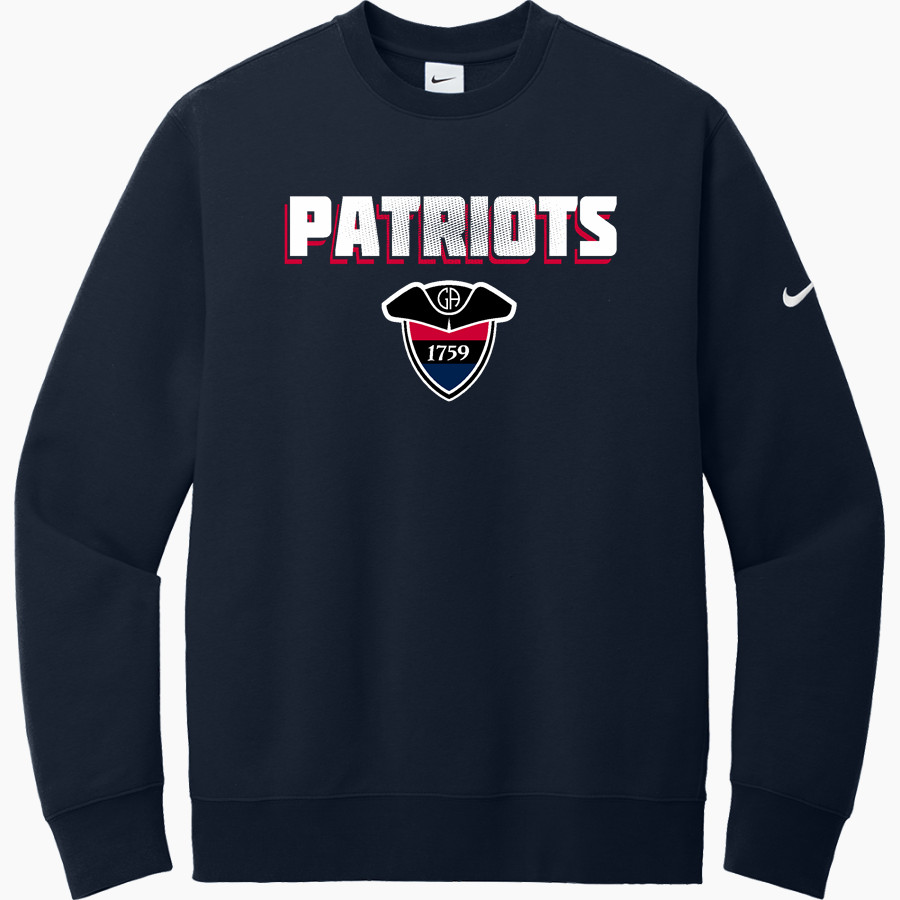 Germantown Academy Patriots Nike Men's Club Fleece Sleeve Swoosh Crewneck Sweatshirt