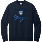 St. Bede Chargers <span class="pdp-name-mascot">St. Bede Chargers</span> Nike Men's Club Fleece Sleeve Swoosh Crewneck Sweatshirt Front Thumbnail
