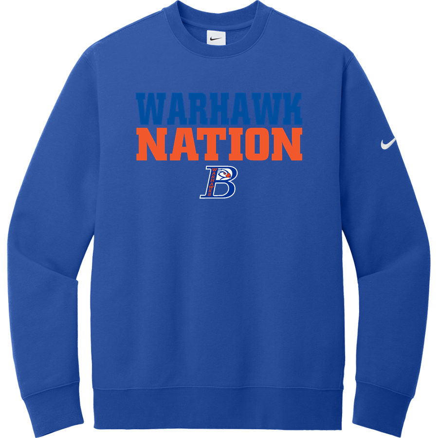 Bloomfield Warhawks <span class="pdp-name-mascot">Bloomfield Warhawks</span> Nike Men's Club Fleece Sleeve Swoosh Crewneck Sweatshirt