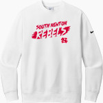 South Newton Rebels <span class="pdp-name-mascot">South Newton Rebels</span> Nike Men's Club Fleece Sleeve Swoosh Crewneck Sweatshirt Front Thumbnail